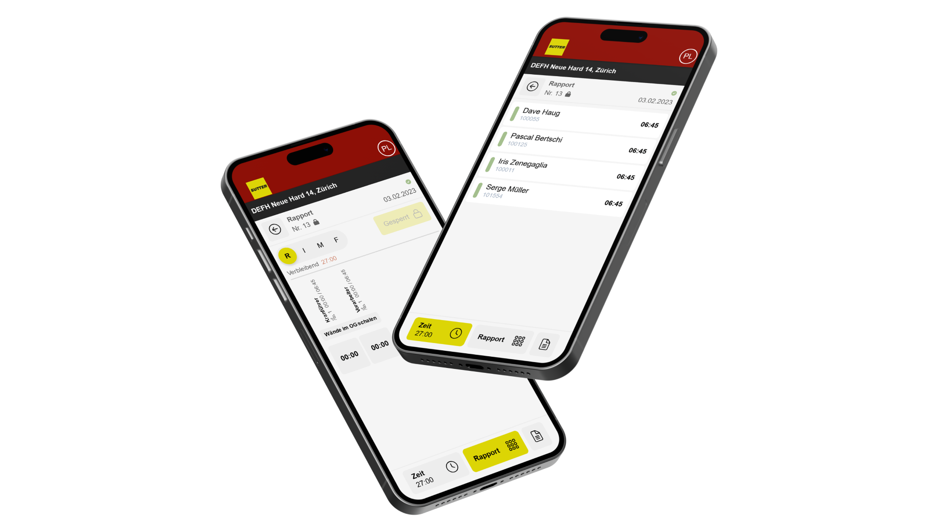 Sutter App: Effiziente Projekt- und Zeiterfassung für die Baustelle